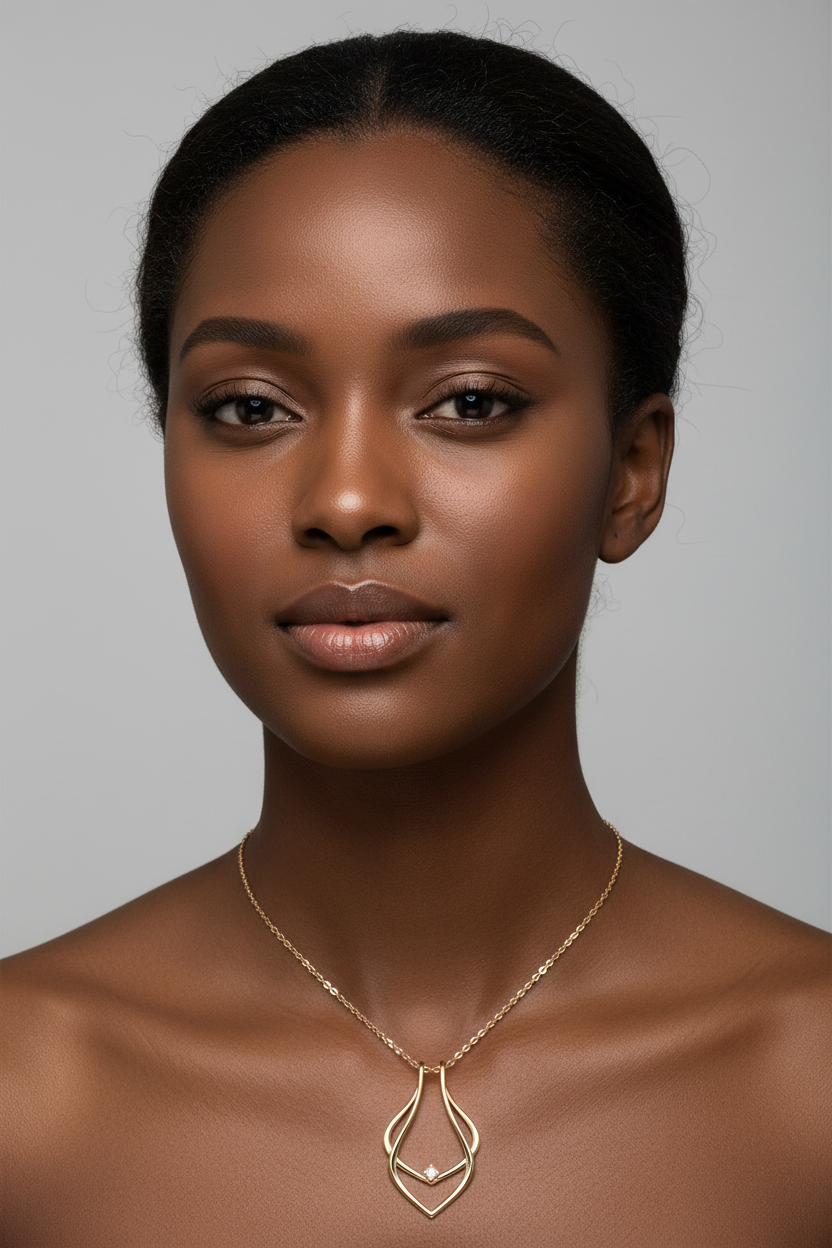 Instagram Geometric Oval Minimalist Necklace | Premium Vacuum Plated Titanium Steel Jewelry