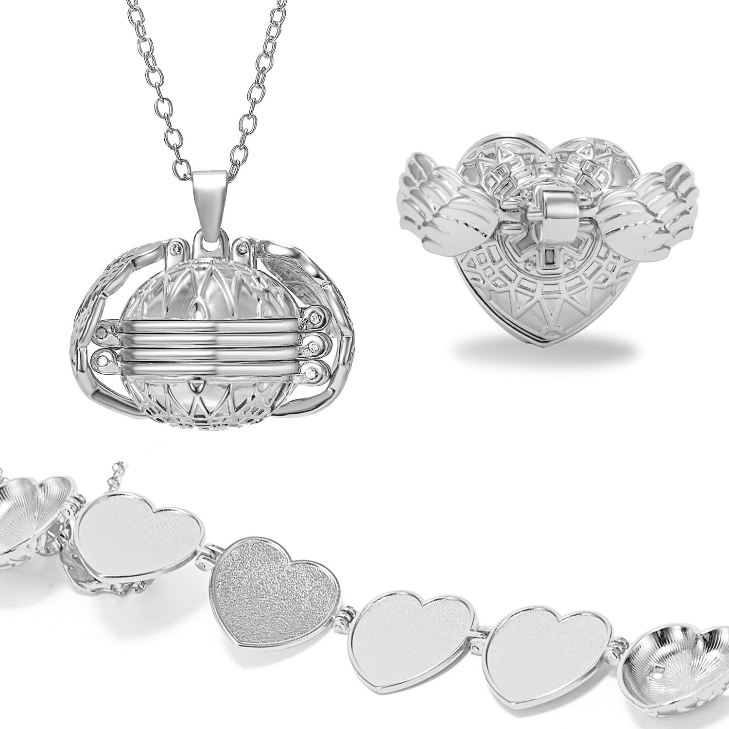 Custom Photo Phase Box Necklace | Men’s Flower Basket Chain Jewelry
