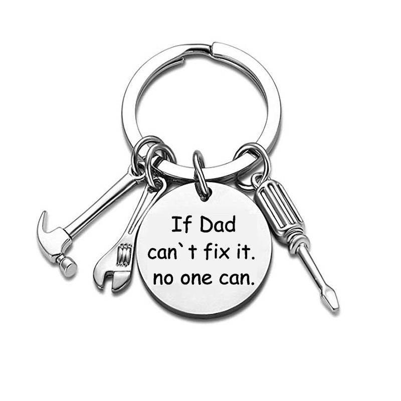 Keychain If Dad Can T Fix It Stainless Steel Hammer Screwdriver Wrench Dad Tool