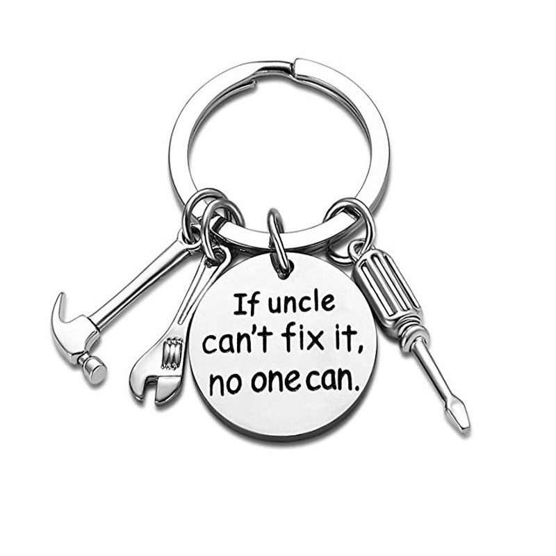 Keychain If Dad Can T Fix It Stainless Steel Hammer Screwdriver Wrench Dad Tool
