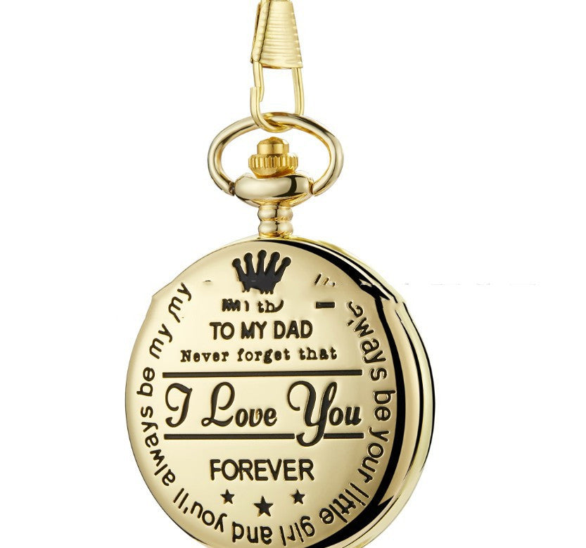 Vintage DAD Fashion Quartz Pocket Watch Classic Retro Men Pendant Pocket Watch Best Gift For Father on sale