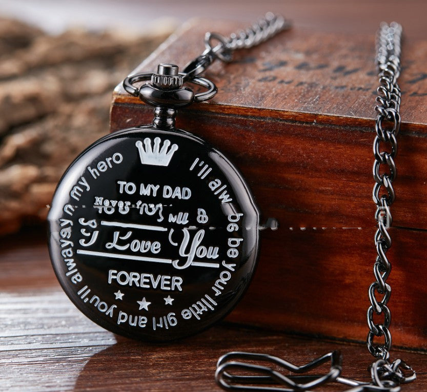 Vintage DAD Fashion Quartz Pocket Watch Classic Retro Men Pendant Pocket Watch Best Gift For Father on sale