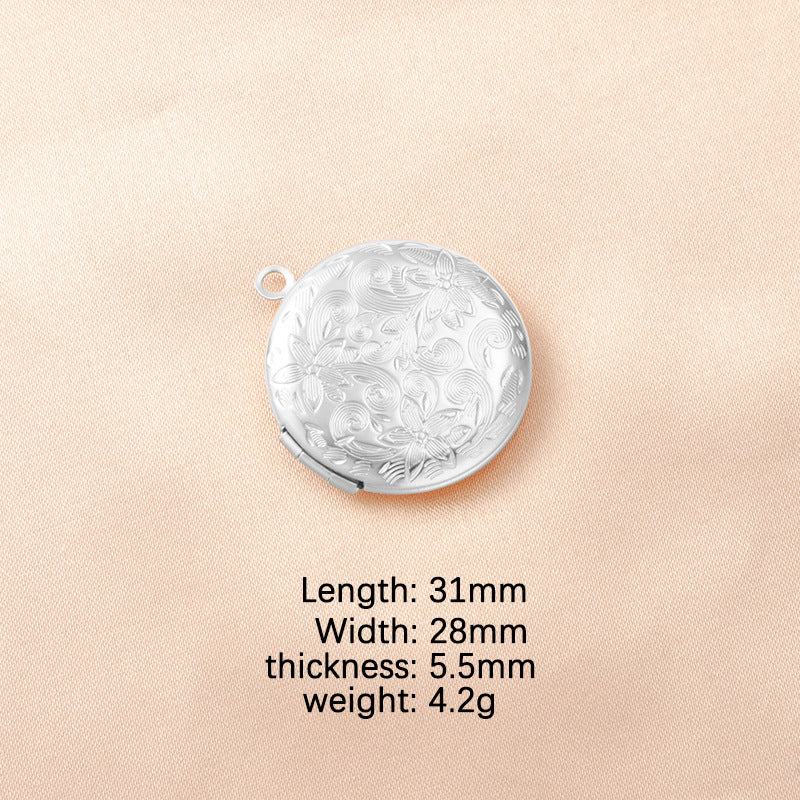 Heart Mirror DIY Photo Necklace | Polished Stainless Steel Custom Jewelry