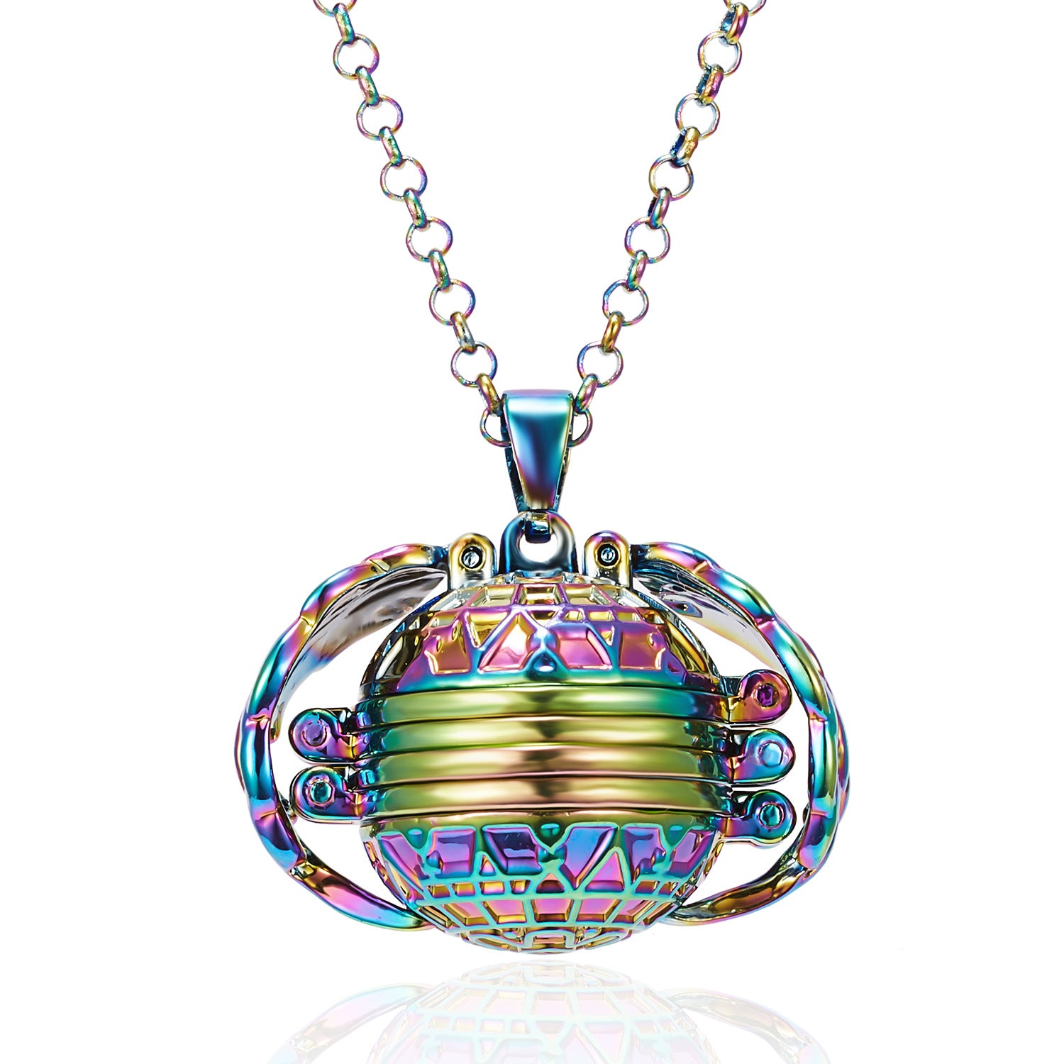Custom Photo Phase Box Necklace | Men’s Flower Basket Chain Jewelry