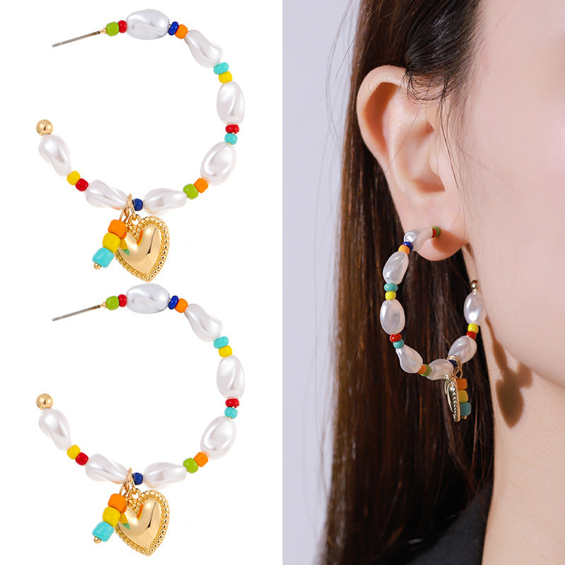 Gold Plated Multi-Row Pearl Necklace Earrings Set Elegant Inlaid Pearl Jewelry Suit For Women|US local Delivery