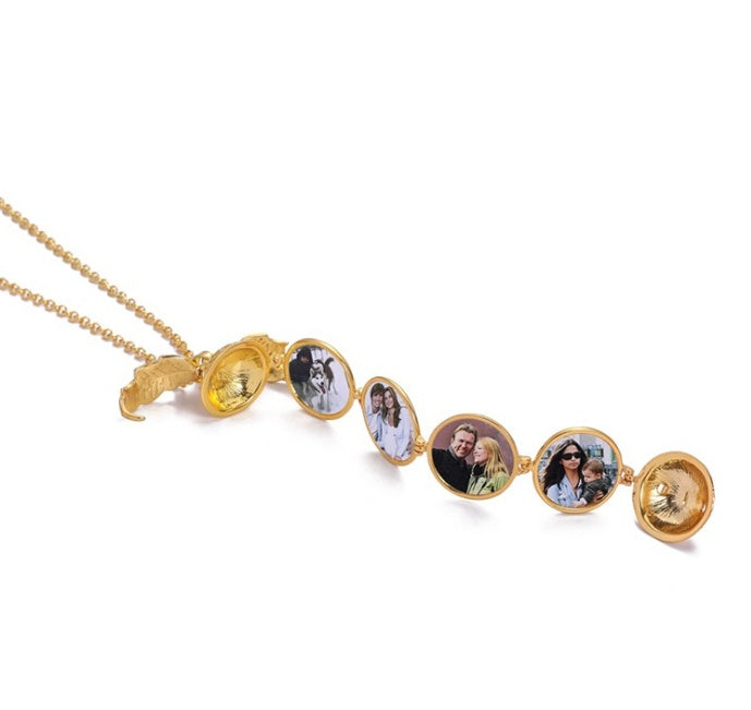 Custom Photo Phase Box Necklace | Men’s Flower Basket Chain Jewelry