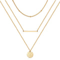 Dainty Layered Chain Choker 14K Gold Plated Women Fashion Necklace US2US Ship