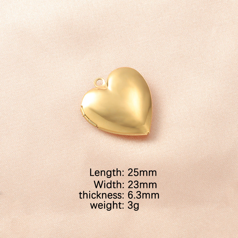 Heart Mirror DIY Photo Necklace | Polished Stainless Steel Custom Jewelry