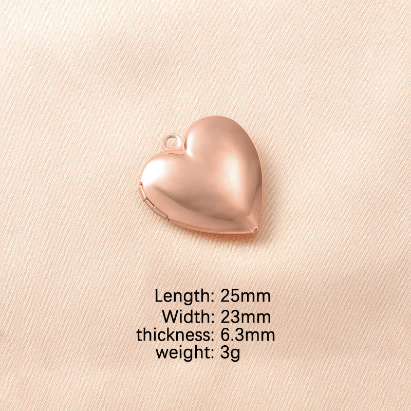 Heart Mirror DIY Photo Necklace | Polished Stainless Steel Custom Jewelry