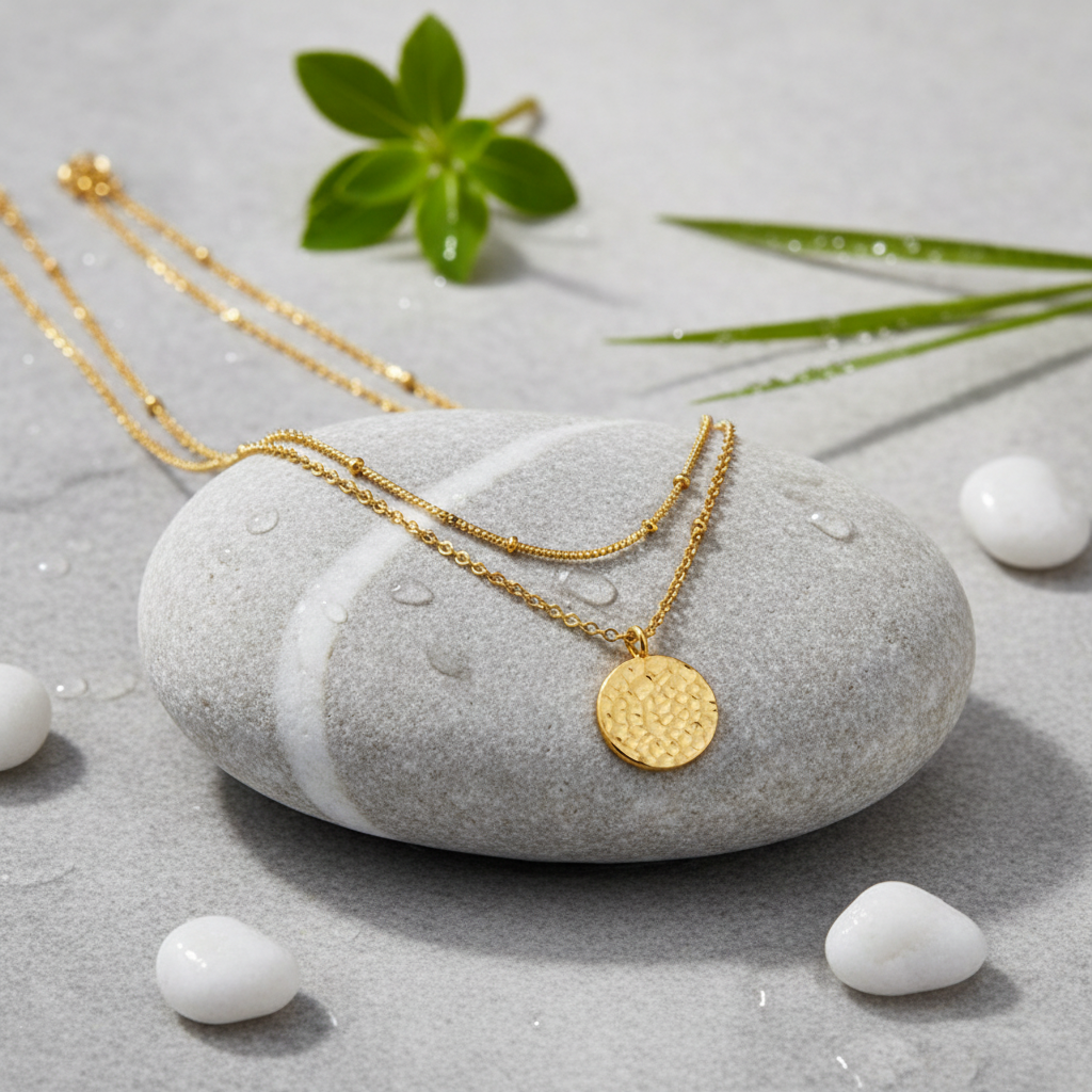 Stylish 14K gold layered choker, minimalist chic, perfect daily jewelry gift for ladies | US Fast Shipping