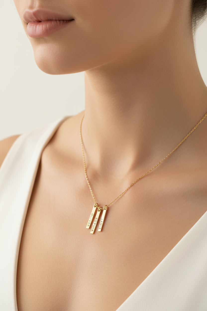 Eternal Bond: Personalized Family Name Necklace - Carry Their Love Always|Stainless Steel|Farther's Day gift on sale