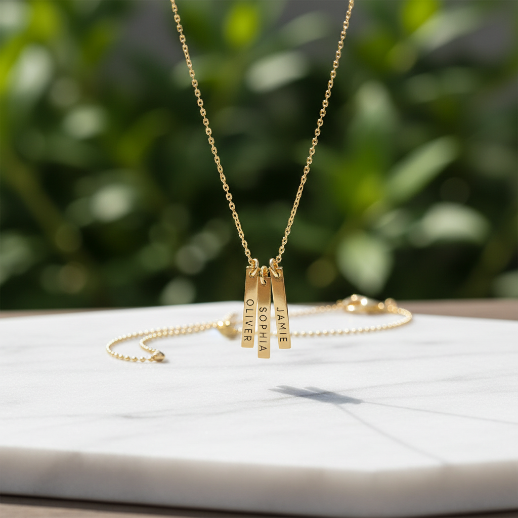 Eternal Bond: Personalized Family Name Necklace - Carry Their Love Always|Stainless Steel|Farther's Day gift on sale