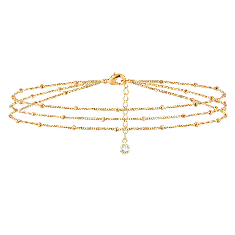 14K Gold Minimalist Stackable Bracelet | Adjustable Dainty Women Jewelry US2US Fast Ship