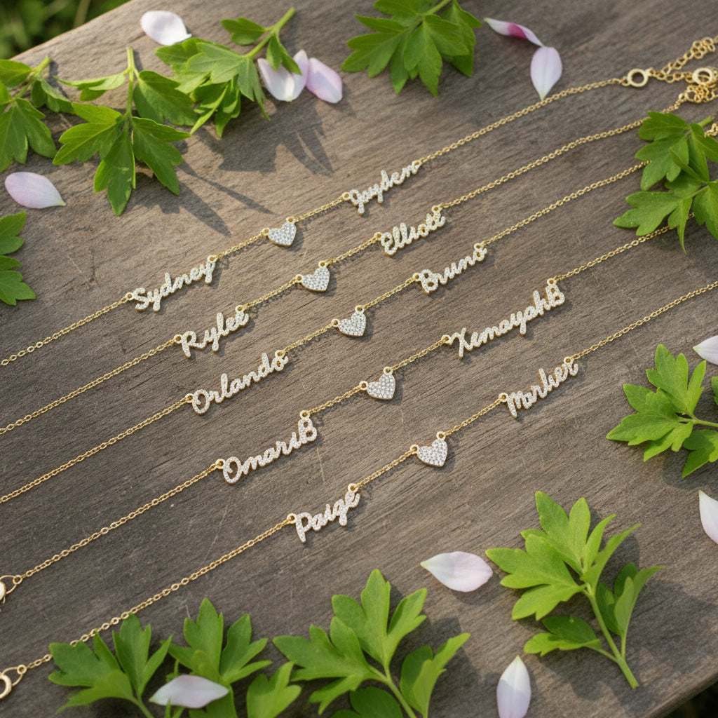 Custom Multi-Name Heart Necklace | Personalized Dad Diamond Inlaid Stainless Steel Choker, Perfect Father's Day Gift.Family Memories