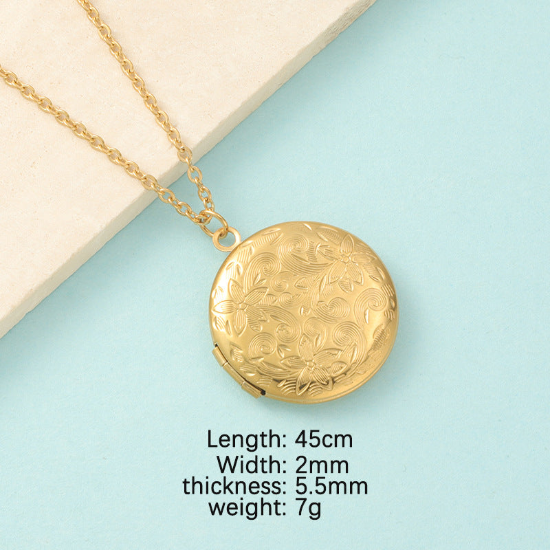 Heart Mirror DIY Photo Necklace | Polished Stainless Steel Custom Jewelry