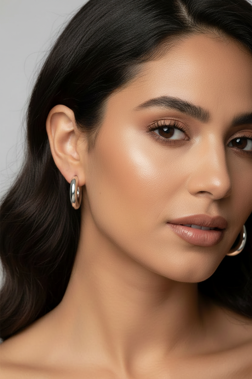 Minimalist Smooth Line Circle Earrings | Grand & Sophisticated Daily Jewelry