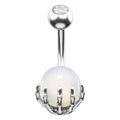 14G Skeleton Claw Belly Button Ring Adjustable Piercing For Women | US Fast Ship