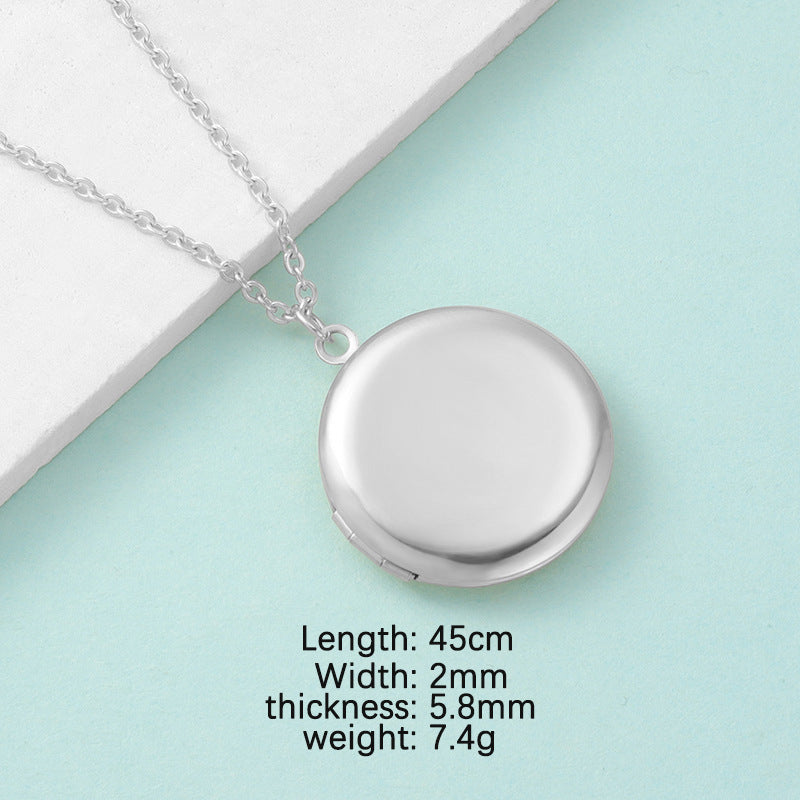 Heart Mirror DIY Photo Necklace | Polished Stainless Steel Custom Jewelry