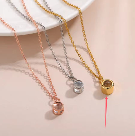 Custom Hidden Photo Projection Necklace | Ritual Sentimental Jewelry