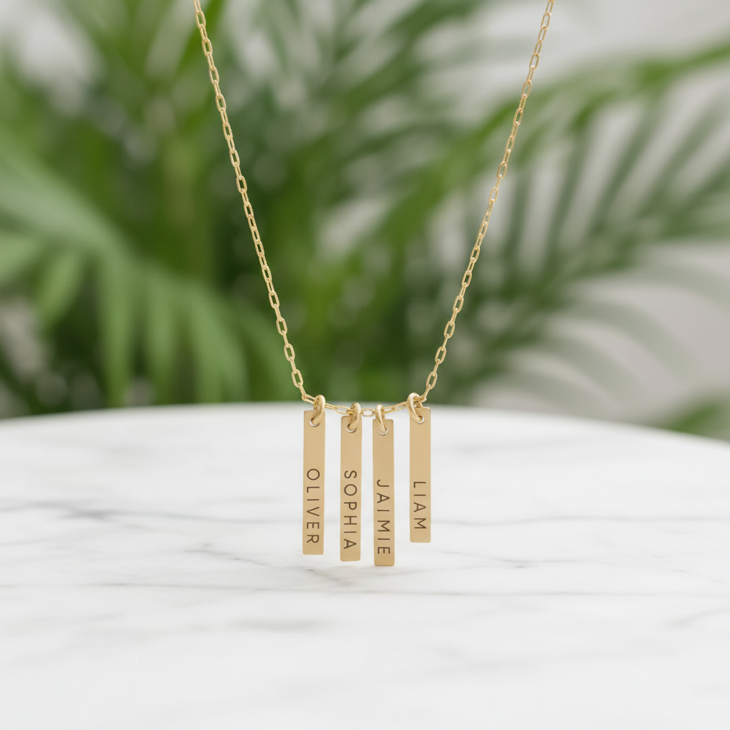 Eternal Bond: Personalized Family Name Necklace - Carry Their Love Always|Stainless Steel|Farther's Day gift on sale
