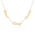 Custom Two Name Engraved Necklace | Minimalist O Word Chain Jewelry