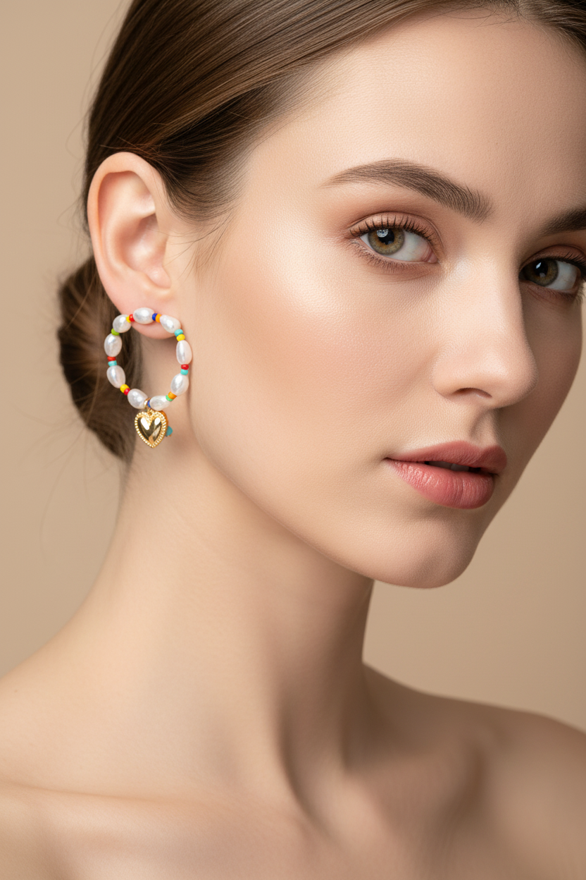Gold Plated Multi-Row Pearl Necklace Earrings Set Elegant Inlaid Pearl Jewelry Suit For Women|US local Delivery