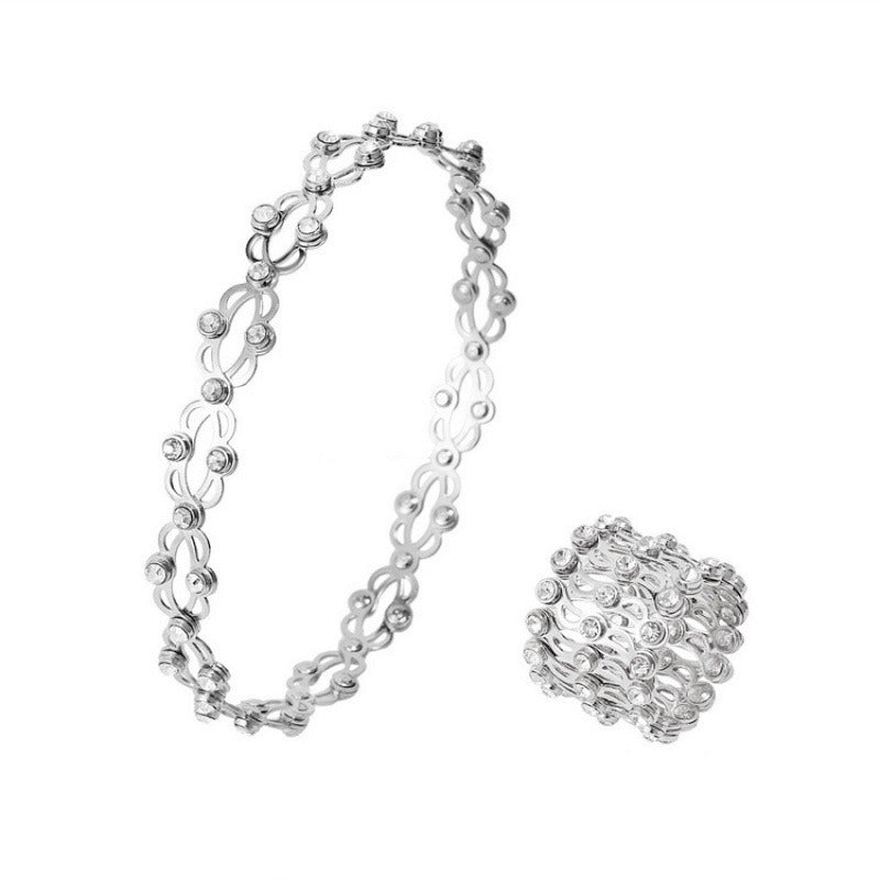 2in1 Stretching Can Foldable Ring, Adjustable Transforming Bracelet Ring Magic for Women and Men,Rose gold telescopic ring,Silver Telescopic Ring|US2US Ship