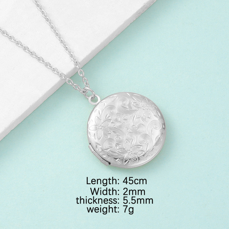 Heart Mirror DIY Photo Necklace | Polished Stainless Steel Custom Jewelry