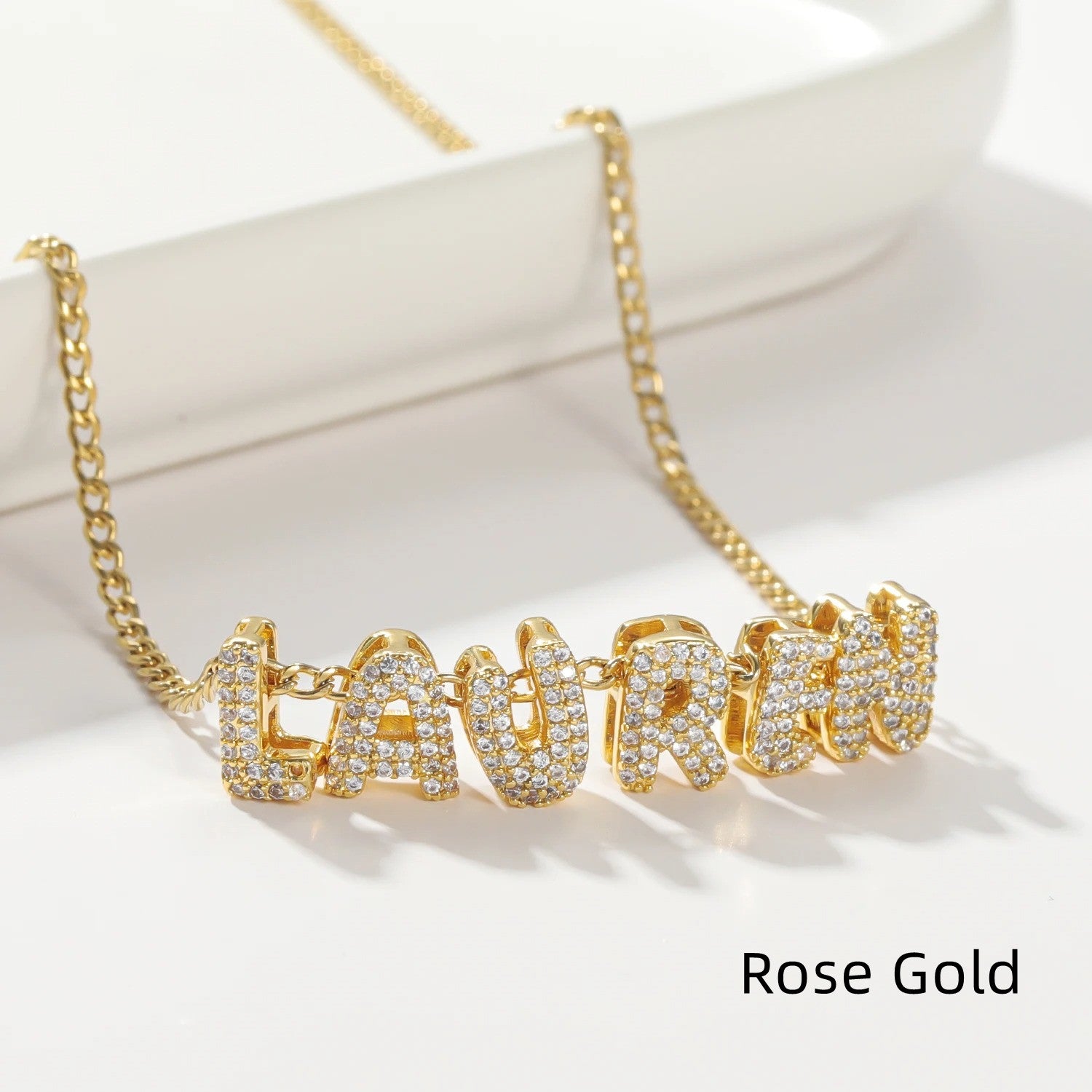 Custom Multiple Name Necklace, 3D Bubble Letter Personalized Name Necklace, Stainless Steel Engraved Sentimental Keepsake Jewelry Gift for Women