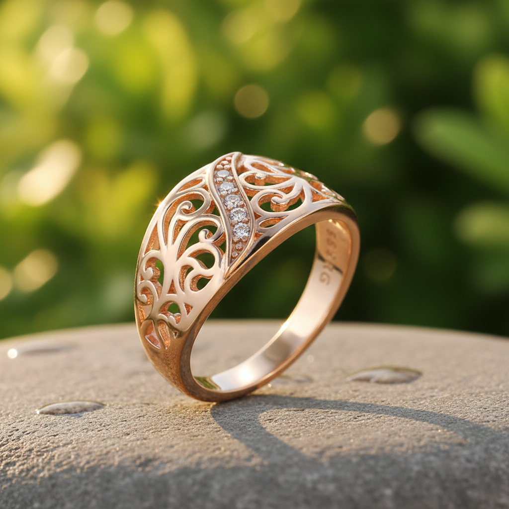 Retro Hollow Micro-inlaid Zircon Ring | Shopify Full Set Viral Listing Copy