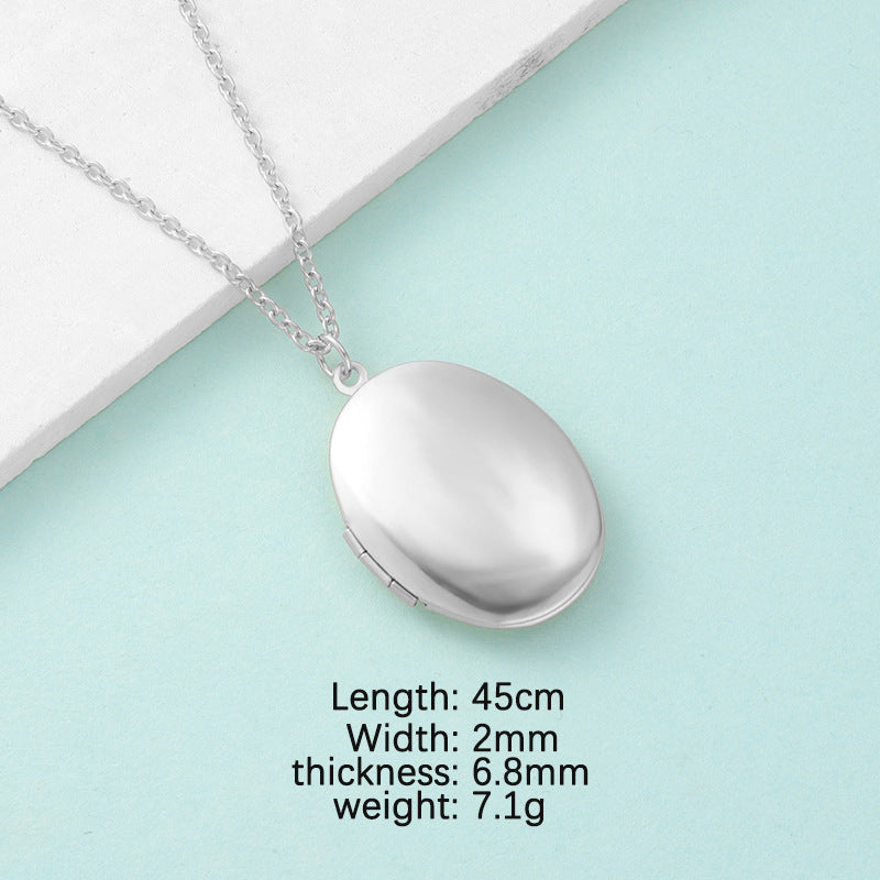 Heart Mirror DIY Photo Necklace | Polished Stainless Steel Custom Jewelry