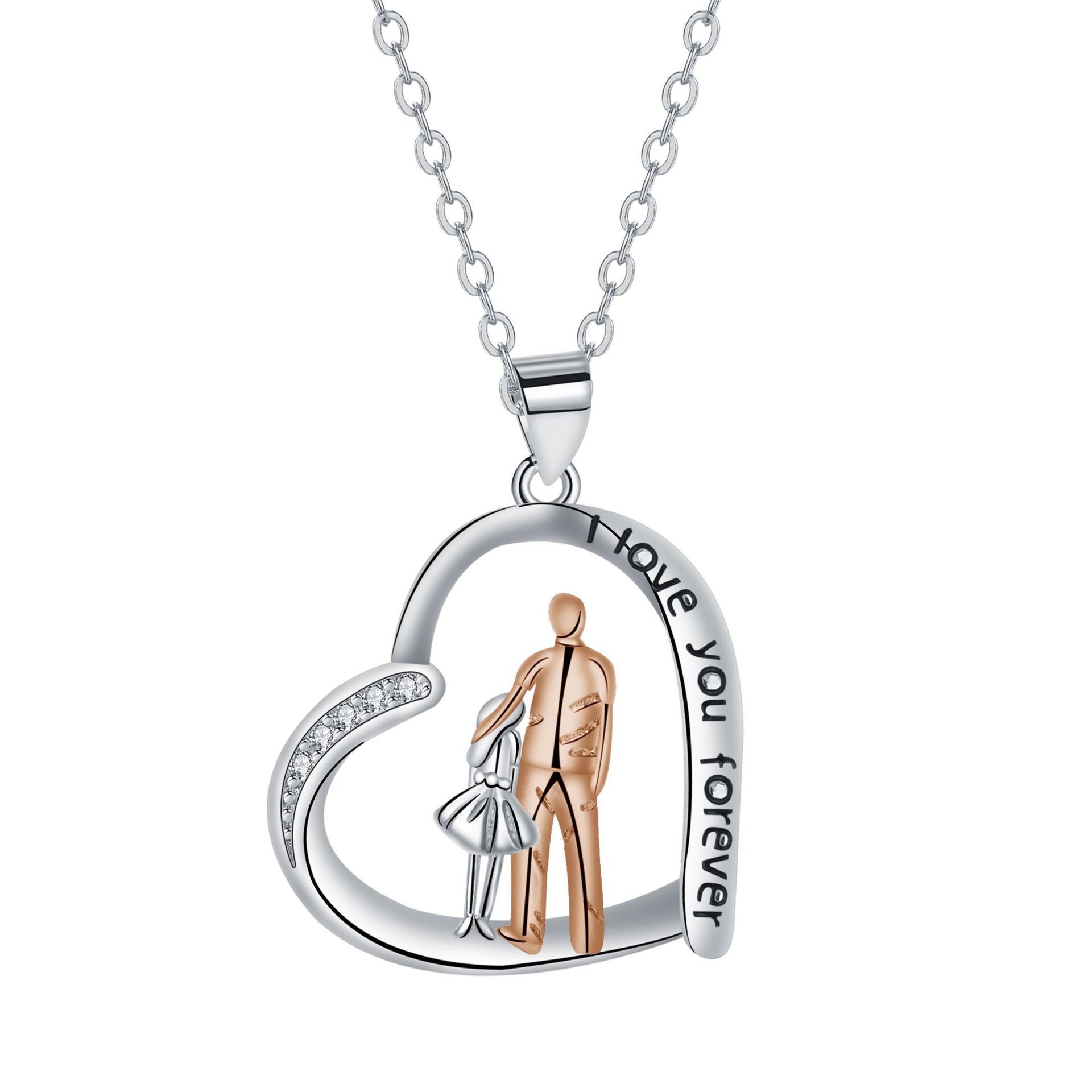 Father And Daughter Necklace Clavicle Chain