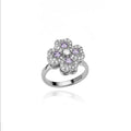 Rotatable Zircon Stainless Steel Open Adjustable Ring For Women US2US Ship