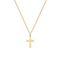 14K Gold Plated Mini Cross Pendant Necklace 18Inch Chain Minimalist Women Jewelry US2US Ship