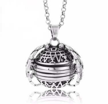 Custom Photo Phase Box Necklace | Men’s Flower Basket Chain Jewelry