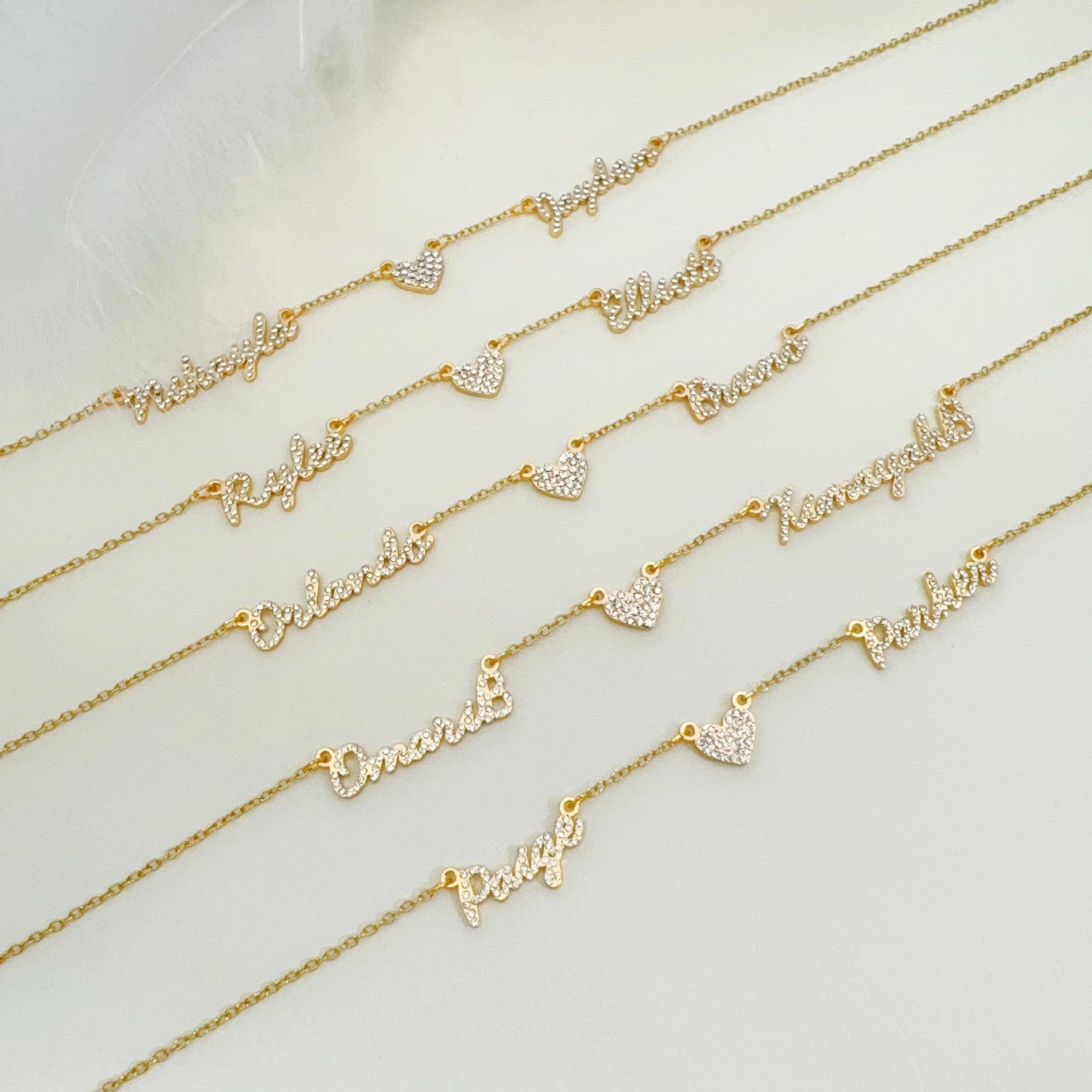 Custom Multi-Name Heart Necklace | Personalized Dad Diamond Inlaid Stainless Steel Choker, Perfect Father's Day Gift.Family Memories