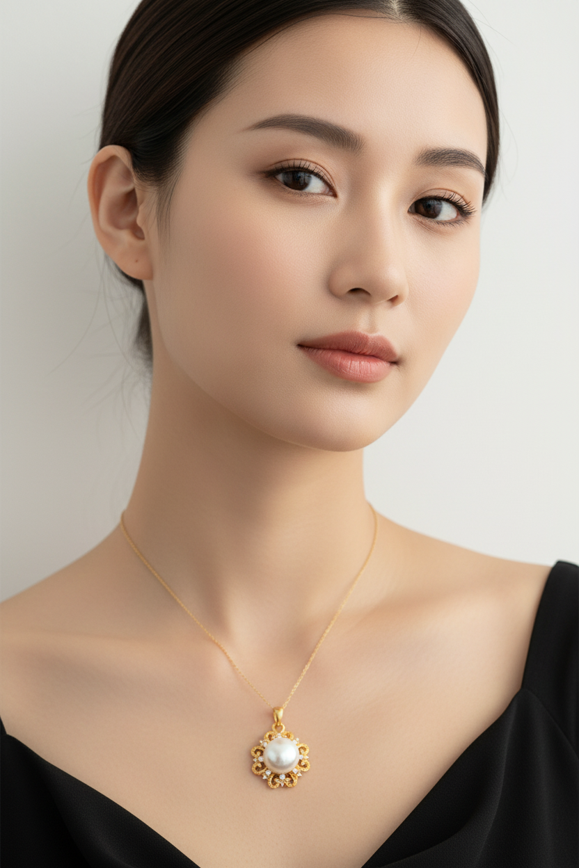 24K Gold Sun Choker Necklace Waterproof | Minimalist Fashion Pendant Jewelry Stainless Jewelry