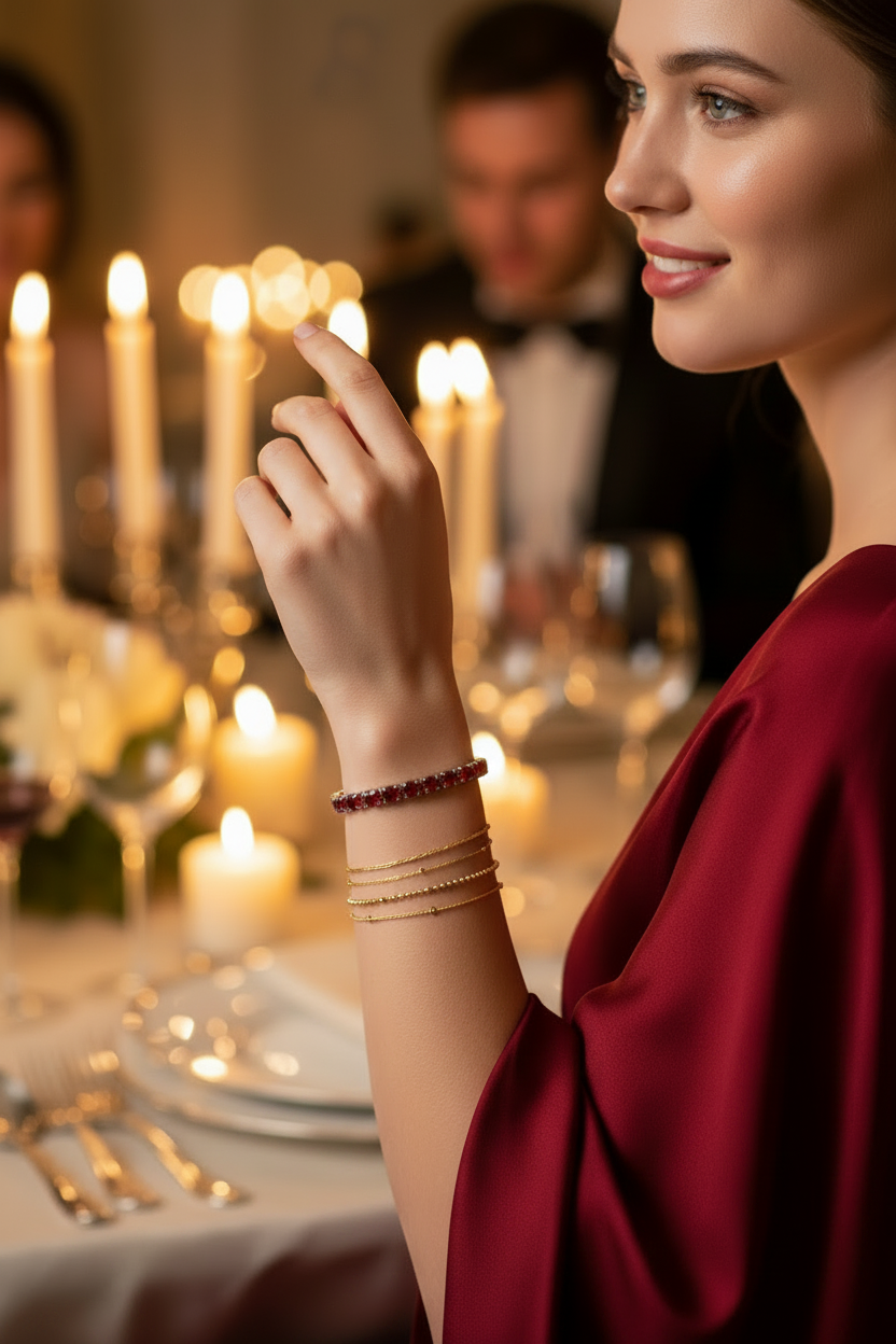 14K Gold Plated Sparkling Tennis Chain Bracelet Shiny Cubic Zirconia Dainty Unisex Wristband Elegant Jewelry for Wedding Party Daily Casual Wear Fast US Shipping