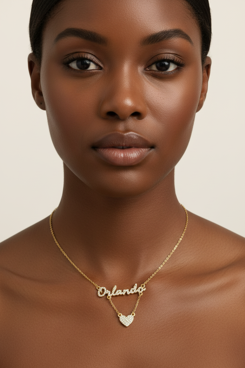 Custom Multi-Name Heart Necklace | Personalized Dad Diamond Inlaid Stainless Steel Choker, Perfect Father's Day Gift.Family Memories